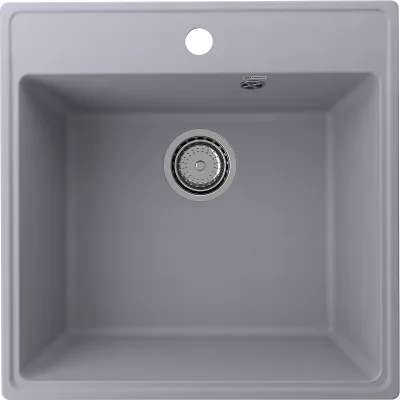 Мойка ULGRAN Quartz Forte 505-05 505*505 мм квадрат серый