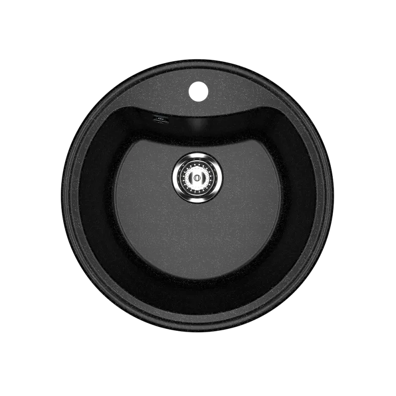 Мойка Ulgran U-601-308 круглая, Ø510*210мм, черный