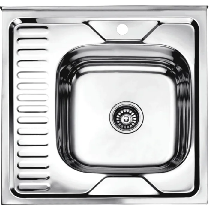 Мойка 600*600мм, 0.4мм нерж.сталь матовая LEDEME L76060-R