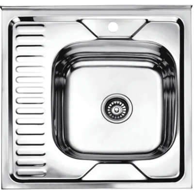 Мойка 600*600мм, 0.4мм нерж.сталь матовая LEDEME L76060-R