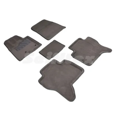 Ковры салонные текстильные 3D Mitsubishi Pajero IV (2007-)/ III серый Синтекс