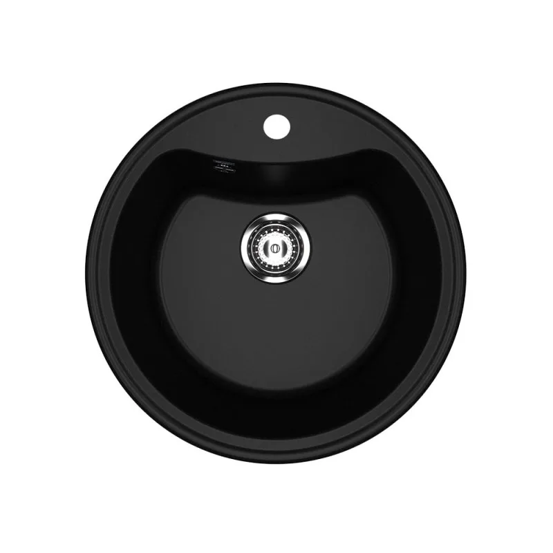 Мойка Ulgran U-601-344 круглая, Ø510*210мм, ультра-чёрный