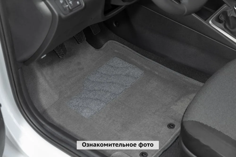 Ковры салонные текстильные 3D Volvo S-60 III 19-/V-60 серый Синтекс