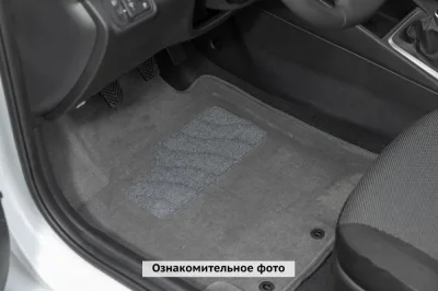 Ковры салонные текстильные 3D Volvo S-60 III 19-/V-60 серый Синтекс