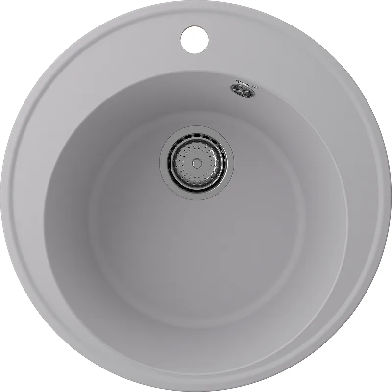 Мойка ULGRAN Quartz Nora 485-04 круглая платина