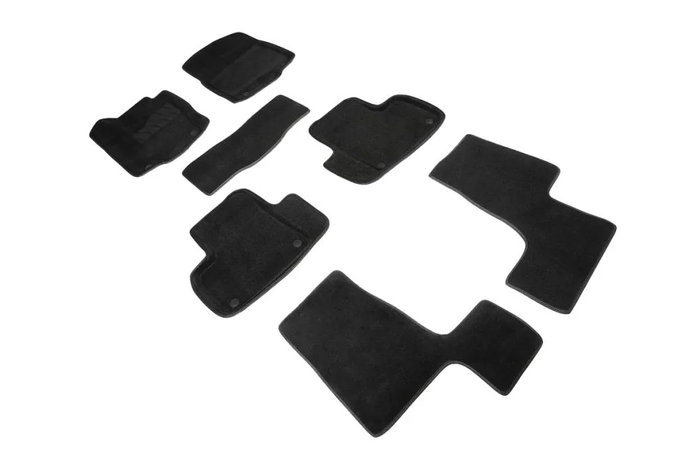 Ковры салонные текстильные 3D Mercedes Benz GL-Class X166 (2012-2015)/Mercedes Benz GLS-Class X166 (2015-2019) черный Синтекс
