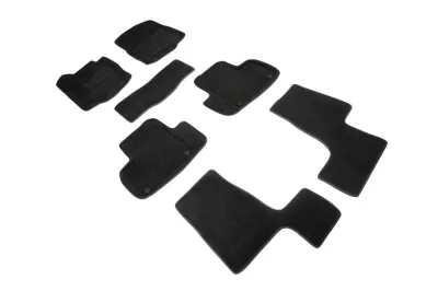 Ковры салонные текстильные 3D Mercedes Benz GL-Class X166 (2012-2015)/Mercedes Benz GLS-Class X166 (2015-2019) черный Синтекс