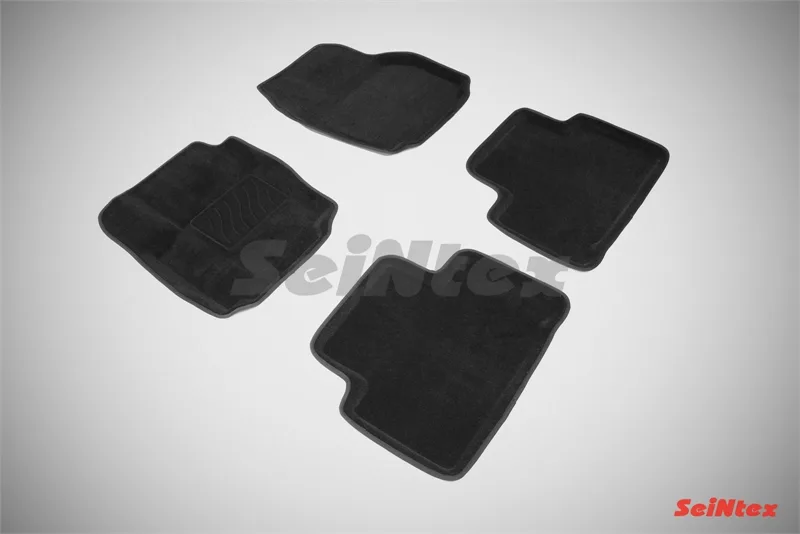 Ковры салонные текстильные 3D Ford S-MAX (2006-) черный Синтекс