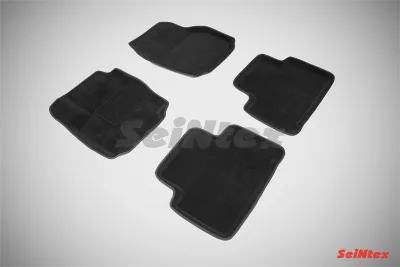Ковры салонные текстильные 3D Ford S-MAX (2006-) черный Синтекс