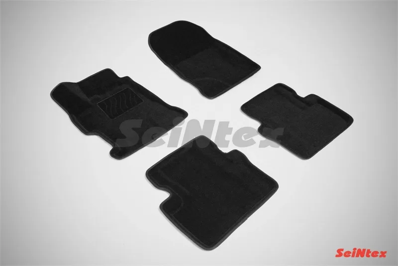 Ковры салонные текстильные 3D Honda Civic Sd (2012-) черный Синтекс