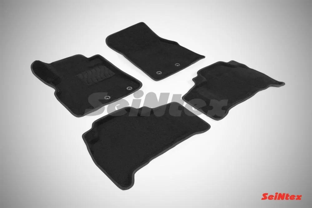 Ковры салонные текстильные 3D Toyota Land Cruiser 200 (2007-2012-)/Lexus LX (рест) (2012-2021) черный Синтекс