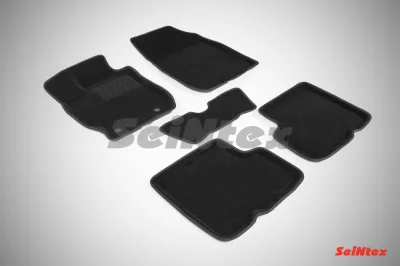 Ковры салонные текстильные 3D Nissan Almera (2012-) Синтекс черный
