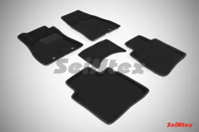 Ковры салонные текстильные 3D Nissan Sentra (2012-2019)/Nissan Tiida (2015-) черный Синтекс