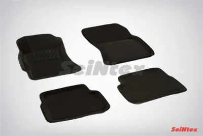 Ковры салонные текстильные 3D Subaru Forester III (2008-) черный Синтекс