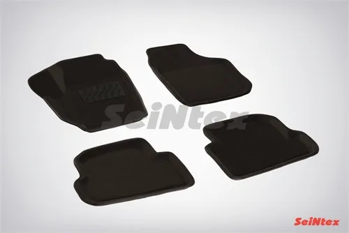 Ковры салонные текстильные 3D Skoda Fabia (2007-) черный Синтекс