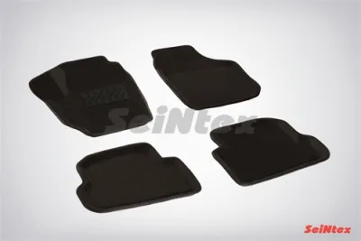 Ковры салонные текстильные 3D Skoda Fabia (2007-) черный Синтекс