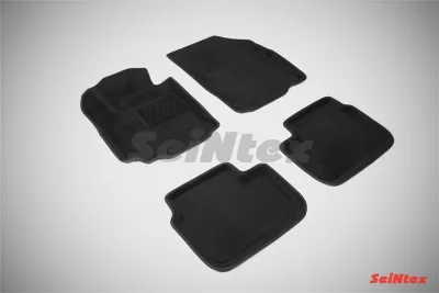 Ковры салонные текстильные 3D Fiat SX4 (2006-2013)/Fiat Sedici (2006-) черный Синтекс