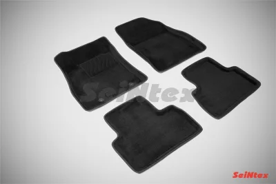 Ковры салонные текстильные 3D Nissan Juke (2010-) черный Синтекс