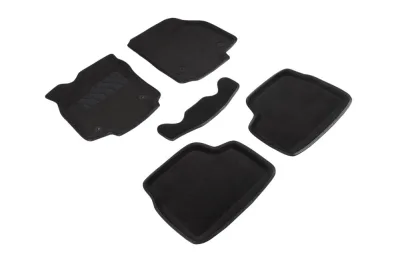 Ковры салонные текстильные 3D Opel Astra H (2004-)/Opel Astra G (1998-2009) черный Синтекс