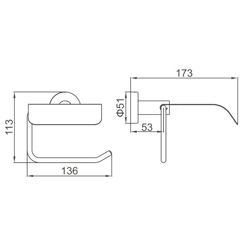 Бумагодержатель с крышкой LEDEME L71903