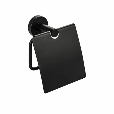 Держатель туалетной бумаги с экраном, нерж. ЧЁРНЫЙ GFmark 82003