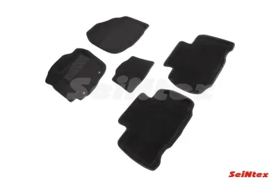 Ковры салонные текстильные 3D TOYOTA RAV4 V(XA50) МКПП черные Синтекс