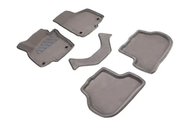 Ковры салонные текстильные 3D VW Golf V/VI (2003-2012)/Jetta /Skoda Octavia A5 (2008-2013)/ Seat Leon II (2005-2012) серый Синт Синтекс