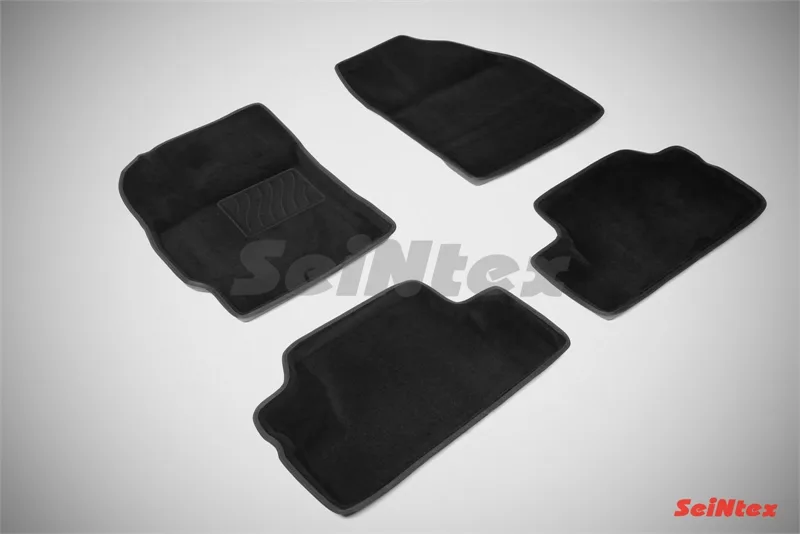Ковры салонные текстильные 3D Toyota Corolla (2007-2012) черный Синтекс