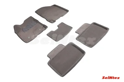 Ковры салонные текстильные 3D Lada Vesta/Vesta Cross/Vesta SW/Vesta SW Cross (2015-2022) серые Синтекс