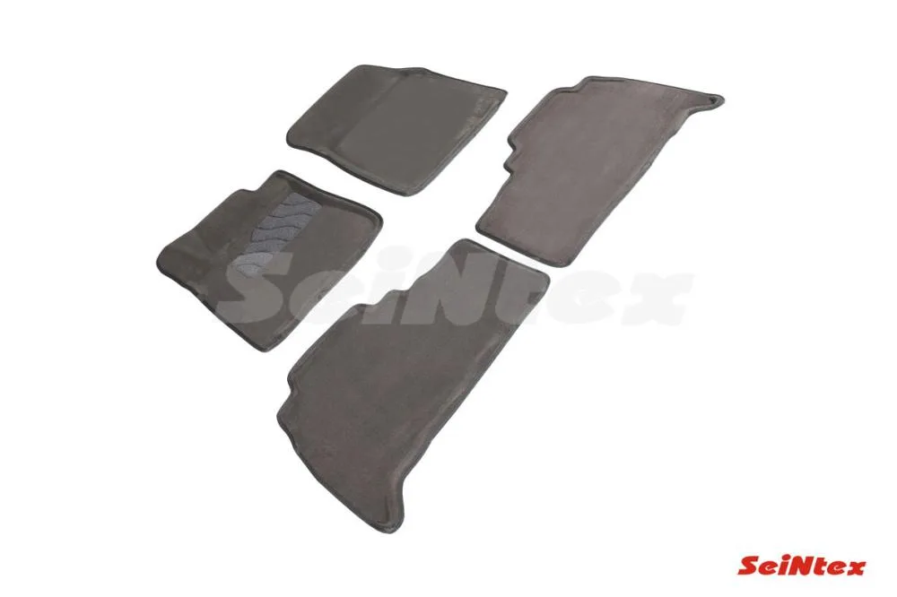 Ковры салонные текстильные 3D Toyota Land Cruiser 200 (2007-2012)/Lexus LX (2007-2012) серые Синтекс