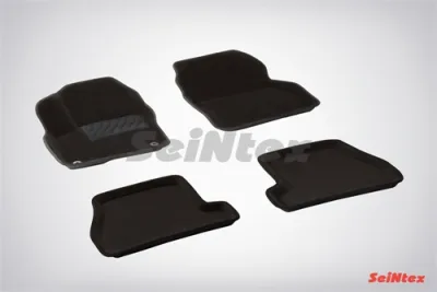 Ковры салонные текстильные 3D Ford Focus III (2012-) АКПП черный Синтекс