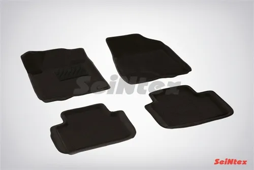 Ковры салонные текстильные 3D Nissan Teana (2008-) черный Синтекс