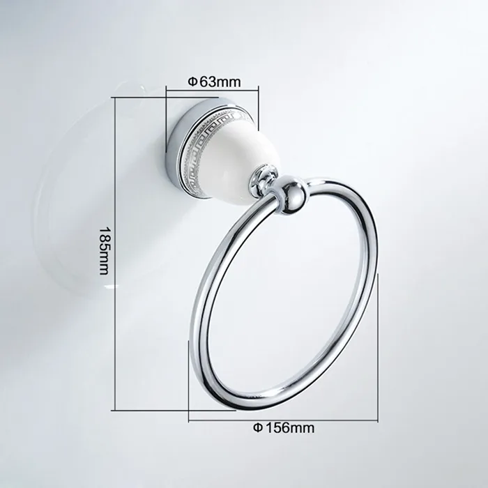 Полотенцедержатель кольцо, серебряный LEDEME L3604