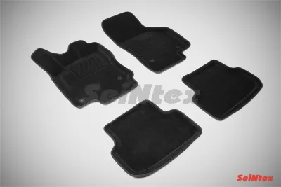 Ковры салонные текстильные 3D VW Golf VII (2012-)/Skoda Octavia A7/Seat Leon (2013-)  черный Синт Синтекс