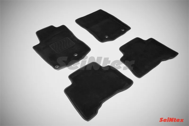 Ковры салонные текстильные 3D Toyota LC 150 Prado (2010) черный Синтекс