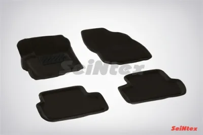 Ковры салонные текстильные 3D Mitsubishi Lancer Х (2007-) черный Синтекс