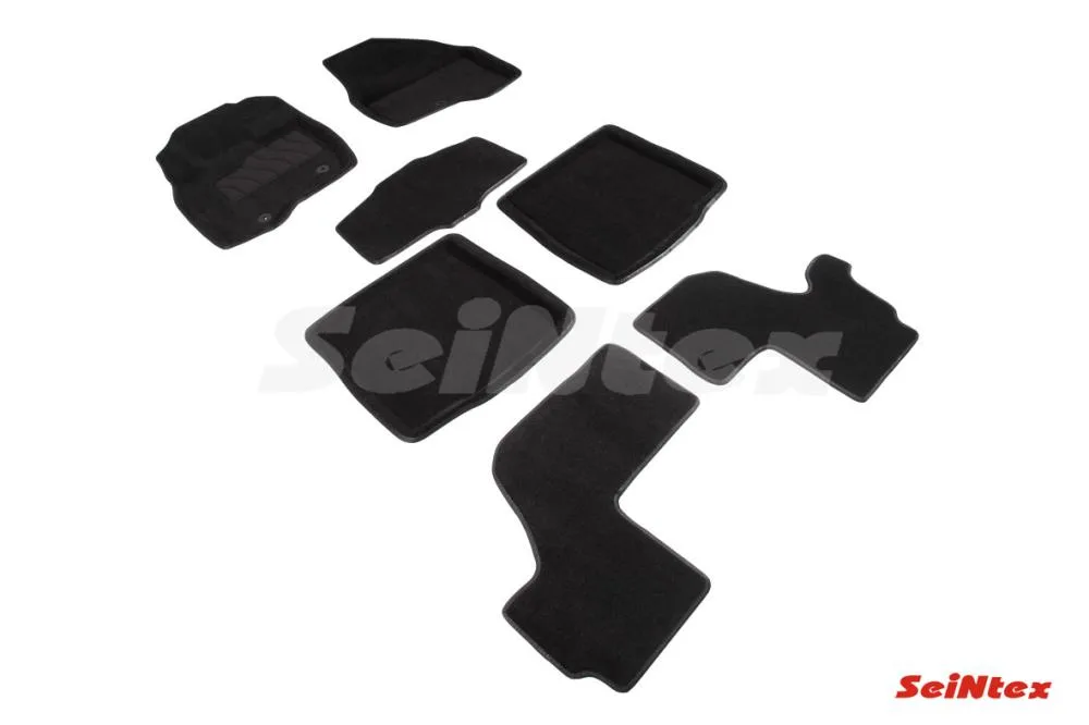 Ковры салонные текстильные 3D FORD EXPLORER 2010-2015 (V3,5) черный Синтекс
