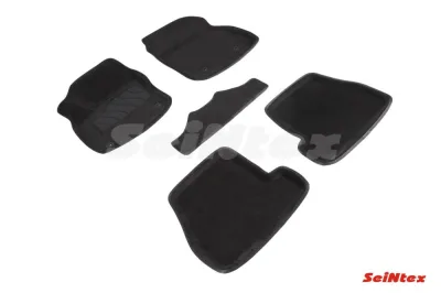 Ковры салонные текстильные 3D FORD FOCUS 3 (АКПП) 15- черный Синтекс