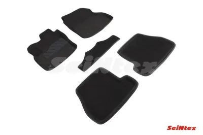 Ковры салонные текстильные 3D FORD FOCUS 3 (МКПП) 15- черный Синтекс