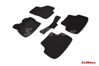 Ковры салонные текстильные 3D Skoda Octavia A7 (2013-2020)/A8 (2020-)черный Синтекс
