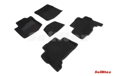 Ковры салонные текстильные 3D TOYOTA LC 150 09-13г. черный Синтекс