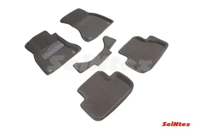 Ковры салонные текстильные 3D Ковры салонные текстильные Ауди A4 (B8) (2007-2015) серый Синтекс