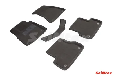 Ковры салонные текстильные 3D Ауди A6 (C7) (2011-2017)/Ауди A7 (4G) (2010-2017) серый Синтекс