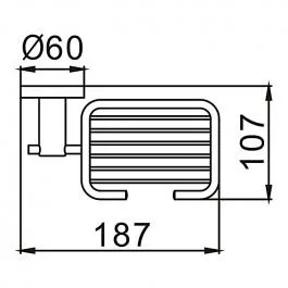 Держатель + мыльница Черный FRAP F30202-1