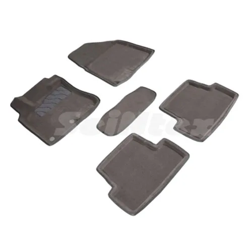 Ковры салонные текстильные 3D Ниссан Кашкай (2007-2014) серый Синтекс