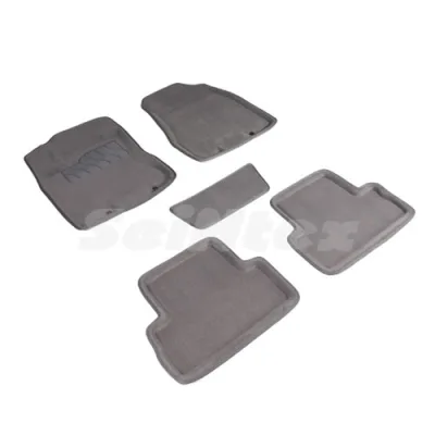 Ковры салонные текстильные 3D Ниссан Х-TRAIL (T31) (2007-) серый Синтекс
