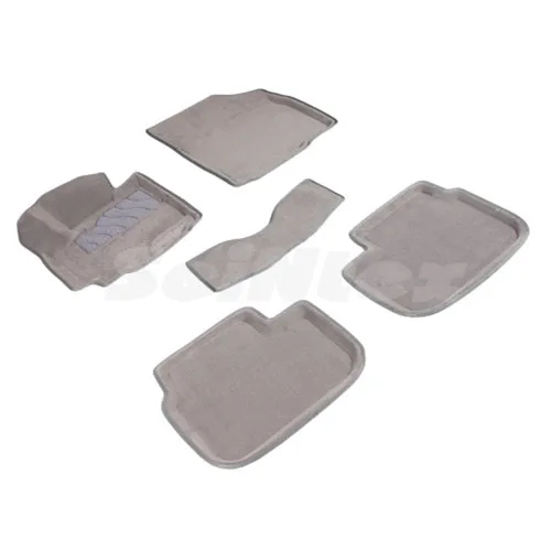 Ковры салонные текстильные 3D Сузуки SX4 (2006-) серый Синтекс