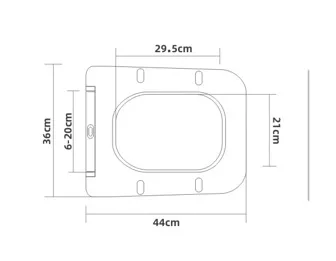 Сиденье ДП для унитаза SM9616 (SM9615, SM9608) с доводчиком
