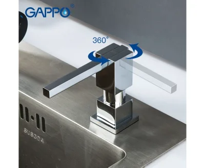 Дозатор д/моющего средства латунь/пластик 300мл хром GAPPO G404