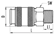 Переходник д/л компрессора GAV UNI-1 460/1,бс М1/4